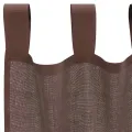 Rideaux en voile avec passe-tringles 2 pcs marron