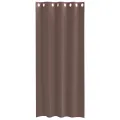 Rideaux en voile avec œillets 2 pcs marron 140x225 cm