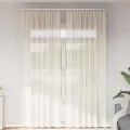 Rideaux en voile avec passants 2 pcs crème
