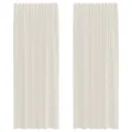 Rideaux en voile avec passants 2 pcs crème