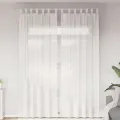 Rideaux en voile avec passe-tringles 2 pcs blanc