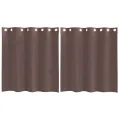 Rideaux en voile avec œillets 2 pcs marron 140x140 cm