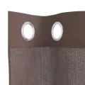 Rideaux en voile avec œillets 2 pcs marron 140x140 cm