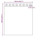 Rideaux en voile avec œillets 2 pcs marron 140x140 cm