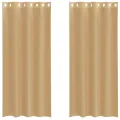 Rideaux en voile avec œillets 2 pcs sable