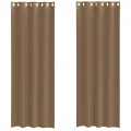 Rideaux en voile avec œillets 2 pcs marron clair