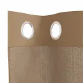 Rideaux en voile avec œillets 2 pcs marron clair