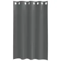 Rideaux en voile avec œillets 2 pcs gris foncé 140x175 cm