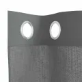 Rideaux en voile avec œillets 2 pcs gris foncé 140x175 cm