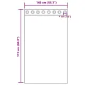 Rideaux en voile avec œillets 2 pcs gris foncé 140x175 cm