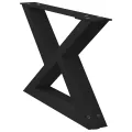 Pieds de table basse 2 pcs noir 60x(30-31,3) cm acier