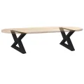 Pieds de table basse 2 pcs noir 60x(30-31,3) cm acier