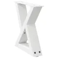 Pieds de table basse 2 pcs blanc 40x(30-31,3) cm acier