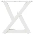 Pieds de table basse 2 pcs blanc 40x(30-31,3) cm acier