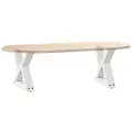 Pieds de table basse 2 pcs blanc 40x(30-31,3) cm acier