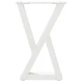 Pieds de table basse 2 pcs blanc 28x(42-43,3) cm acier