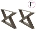 Pieds de table basse 2 pcs acier naturel 70x(30-31,3) cm acier