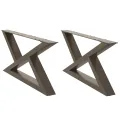 Pieds de table basse 2 pcs acier naturel 70x(30-31,3) cm acier