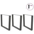 Pieds de table à manger forme de V 3 pcs 100x(72-73,3) cm acier