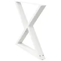 Pieds de table à manger 2 pcs blanc 90x(72-73,3) cm acier