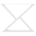 Pieds de table à manger 2 pcs blanc 90x(72-73,3) cm acier