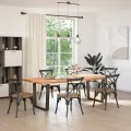Pieds de table à manger forme de U 2 pcs 90x(72-73,3) cm acier