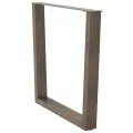 Pieds de table à manger forme de U 2 pcs 90x(72-73,3) cm acier