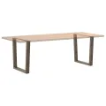 Pieds de table à manger forme de U 2 pcs 90x(72-73,3) cm acier