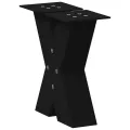 Pieds de table basse forme de X 2 pcs noir 40x(30-31) cm acier
