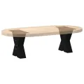 Pieds de table basse forme de X 2 pcs noir 40x(30-31) cm acier