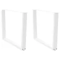 Pieds de table à manger forme de V 2 pcs blanc 100x(72-73,3) cm