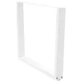 Pieds de table à manger forme de V 2 pcs blanc 100x(72-73,3) cm