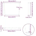 Pieds de table à manger forme de V 2 pcs blanc 100x(72-73,3) cm
