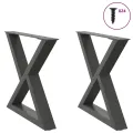 Pieds de table basse 2 pcs anthracite 60x(42-43,3) cm