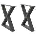Pieds de table basse 2 pcs anthracite 60x(42-43,3) cm
