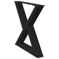 Pieds de table basse 2 pcs noir 50x(42-43,3) cm acier