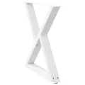 Pieds de table à manger 2pcs blanc 70x(72-73,3)cm acier