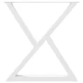 Pieds de table à manger 2pcs blanc 70x(72-73,3)cm acier