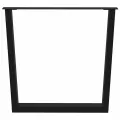 Pieds de table à manger forme de V 2 pcs noir 80x(72-73,3) cm