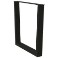 Pieds de table à manger forme de V 2 pcs noir 80x(72-73,3) cm
