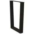 Pieds de table à manger forme de V 3 pcs noir 70x(72-73,3) cm