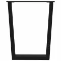 Pieds de table à manger forme de V 3 pcs noir 70x(72-73,3) cm