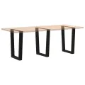 Pieds de table à manger forme de V 3 pcs noir 70x(72-73,3) cm