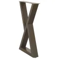 Pieds de table à manger 2 pcs acier naturel acier