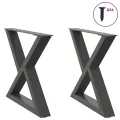 Pieds de table basse 2 pcs anthracite 50x(42-43,3) cm