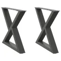 Pieds de table basse 2 pcs anthracite 50x(42-43,3) cm