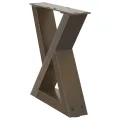 Pieds de table basse 2 pcs acier naturel 40x(30-31,3) cm acier