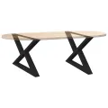 Pieds de table basse 2 pcs noir 70x(42-43,3) cm acier