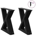 Pieds de table basse 2 pcs noir 30x(30-31,3) cm acier