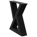 Pieds de table basse 2 pcs noir 30x(30-31,3) cm acier